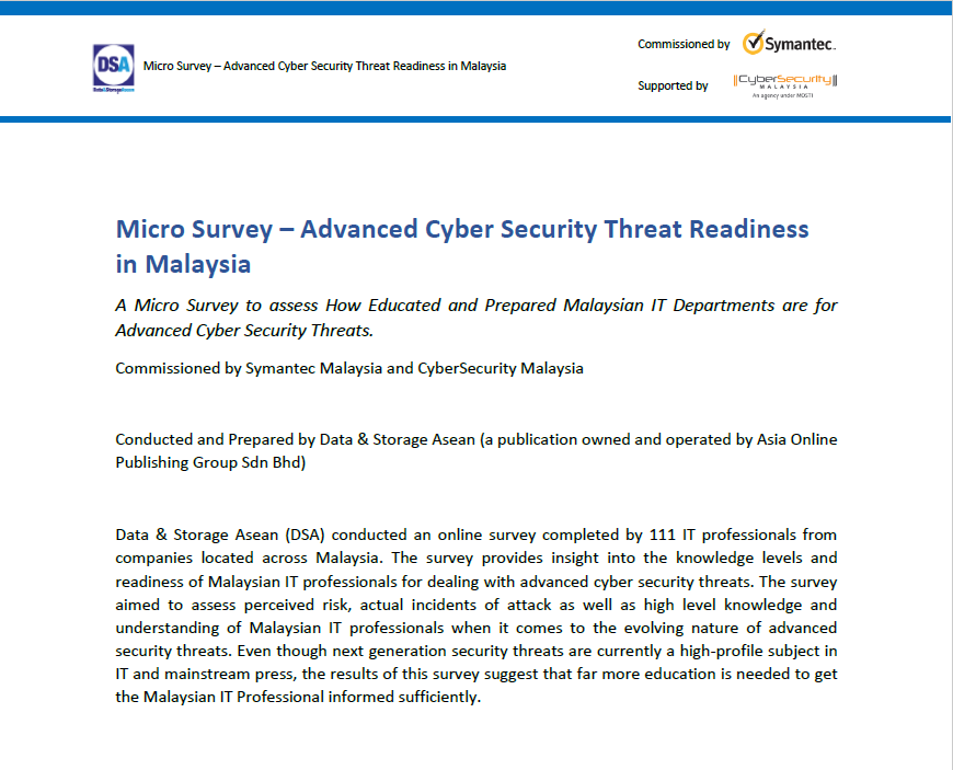 Micro Survey – Advanced Cyber Security Threat Readiness  in Malaysia .pdf